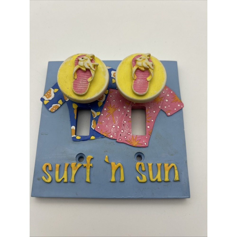 Surf N‎ Sun Light Switch Plate Cover/ Drawer Pulls Beach Home Hawaii Decor Wall